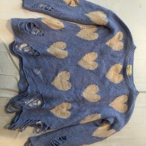 Wild Fox heart and holed sweater